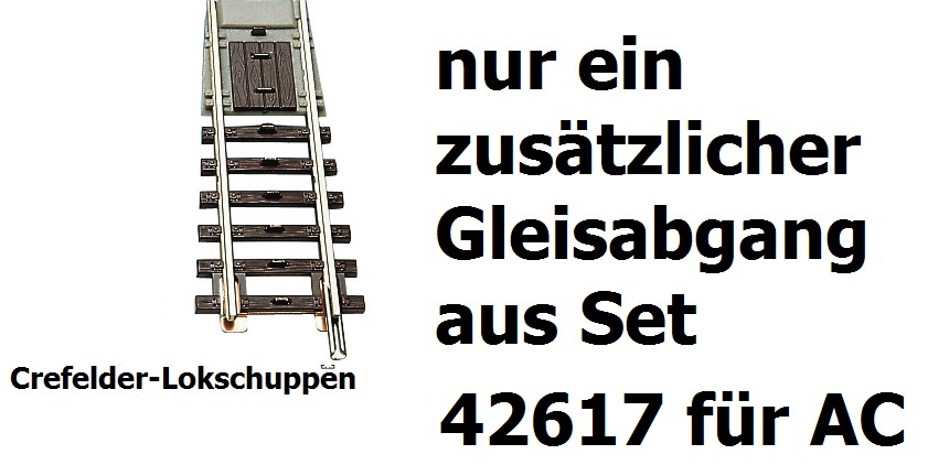 ~ H0 Gleisabgang f.Drehscheibe AC  für Märklin nur 1 Stück