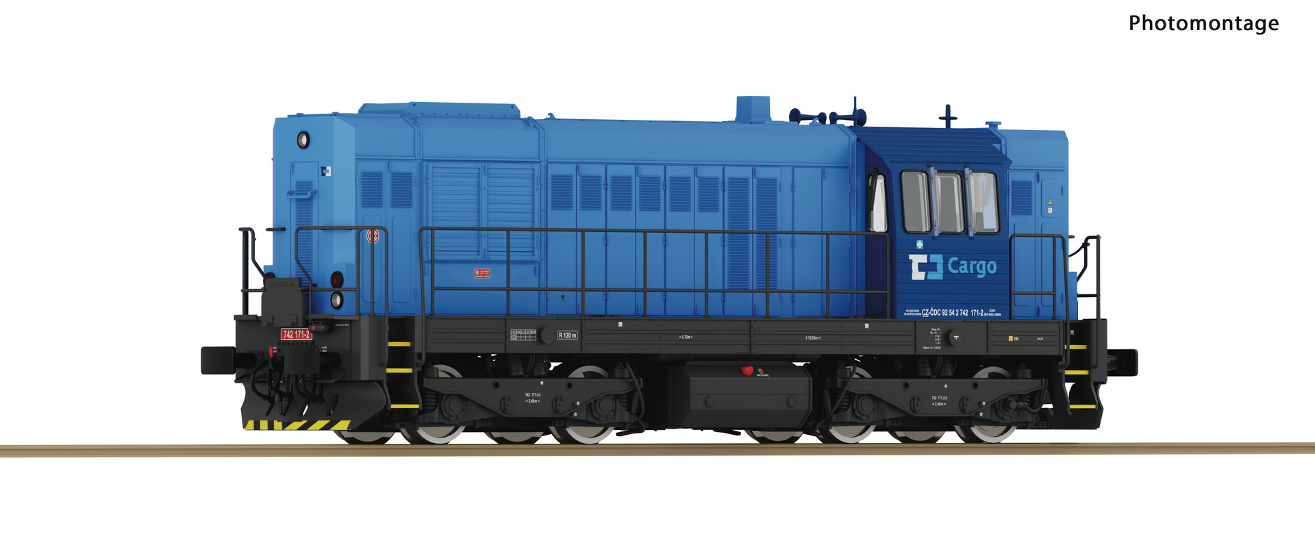 ROCO 7300004 Spur H0 Diesellok Rh 742 CD Cargo DC     244,9