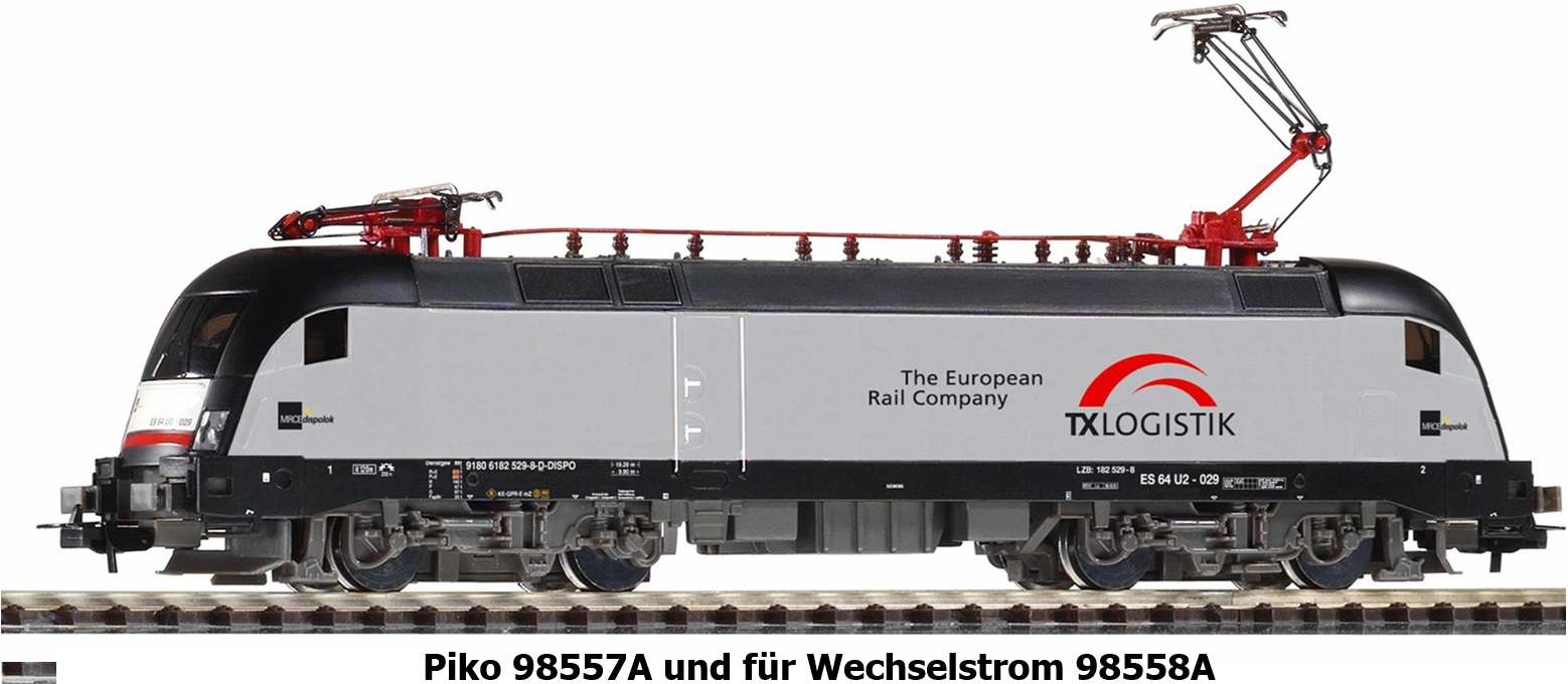 Piko 98557A =Spur H0 E-Lok Taurus TX Logistik Ep6+ DSS PluX2