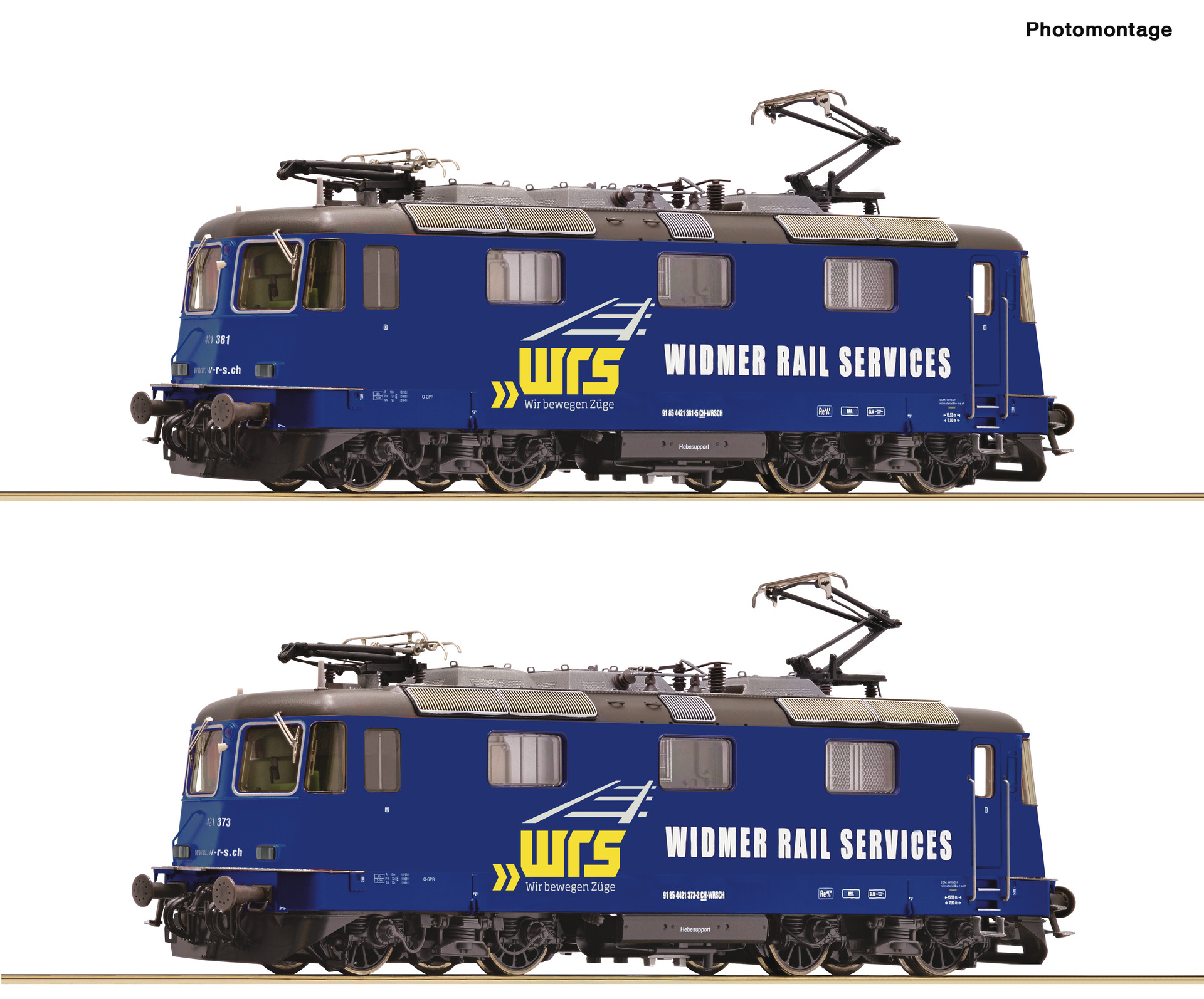 ROCO 7510045 Spur H0 2er Set E-Lok Re 421 WRS DC-Sound899,9