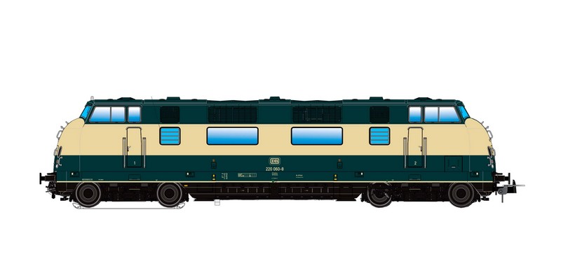 ESU 31751 =+~ Diesellok Spur H0 BR 220 060 DB ozeanblau Ep 4