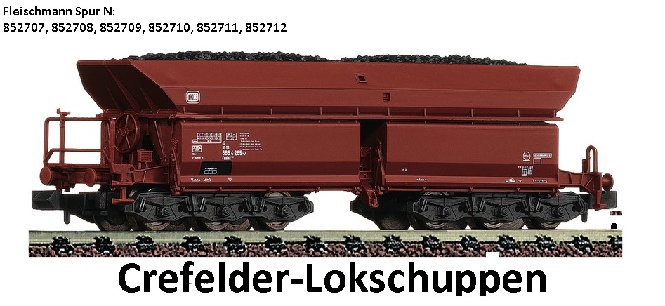 Fleiuschmann 852711 Spur N 1 Selbstentladewagen 6-ach.852702