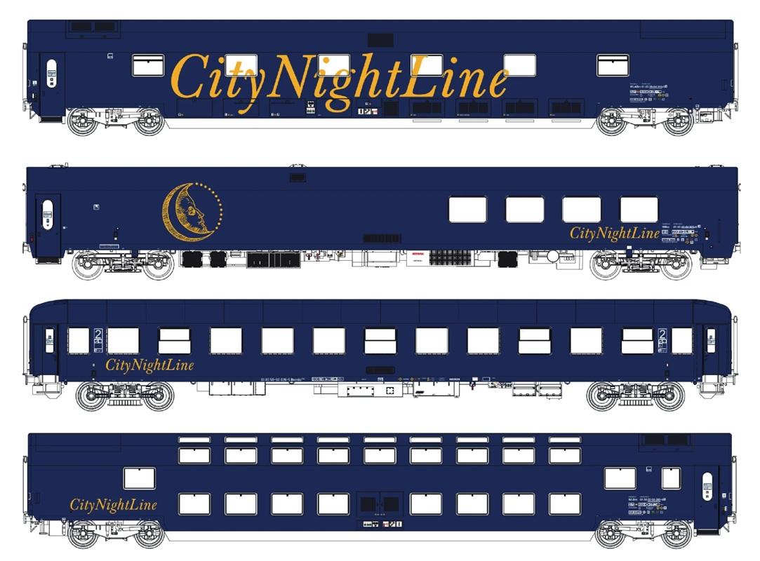 LS 99041AC ~Spur H0 Set 4 Nachtzugwagen CNL CityNightLineEp5